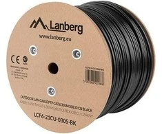 LANBERG LCF6-21CU-0305-BK FTP vijos kabelis CU OUTDOOR kat. 6 305m Juodas
