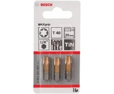 Bosch Torx antgalis T40, l=25mm 3 vnt,MAXgrip