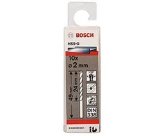 Grąžtas Bosch HSS-G grąžtai metalui 2.0mm, 10 vnt.