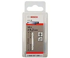 Bosch HSS-G grąžtas met. dvip. 4,2x55,0 mm, 10 vnt.