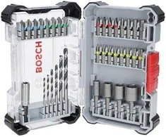 Bosch 35 dalių komplektas metalo grąžtai, antgal.