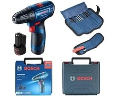 BOSCH gręžtuvas suktuvas GSR 120-LI 12V 30/14Nm 2x2,0Ah LI-ION + PRIEDAI 23 vnt.