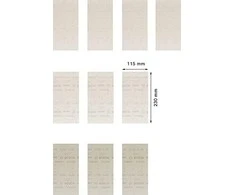 Šlifavimo tinklelis Bosch M480; 115x230 mm; P80/120/180; 10 vnt.