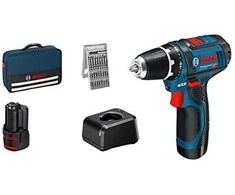 Bosch Akumuliatorinis suktuvas GSR 12V-15, 2x2.0, 25 sukimo antgaliai