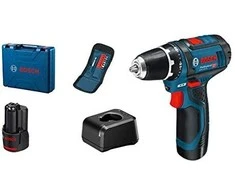 Bosch akumuliatorinis suktuvas - gręžtuvas GSR 12V-15, CC 2x2.0Ah, 10 ACC, 12V-20