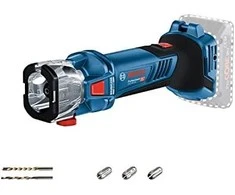 Bosch Akumuliatorinė gipso kartono freza GCU 18V-30, be akumuliatoriaus ir kroviklio, 3 – 6,4 mm / 30.000 min.-1