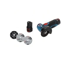 Bosch Akumuliatorinis kampinis šlifuoklis GWS 12V-76 V-EC, 2x3.0Ah