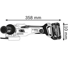 Bosch GWX 18V-15 SC, LB 2x8.0PrC, CoMo, 18V-160