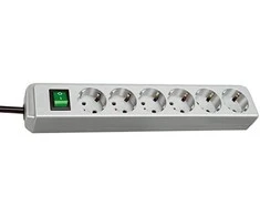 Ilgintuvas su įžeminimu ir jungikliu Brennenstuhl 6-viet./1.5m/3x1.5mm šviesiai pilkas