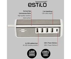 Brennenstuhl USB daugiafunkcis įkroviklis su 1,5 m 4xUSB TYP A + 1x TYP C