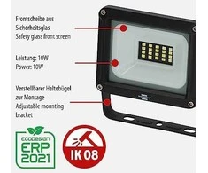 Prožektorius Brennenstuhl Jaro, 10 W, 1150 lm, 6500 °K, IP65