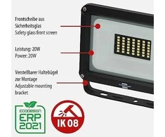 Lauko Prožektorius Brennenstuhl 20 W, 2300 lm, 6500 °K, IP65