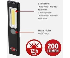 Prožektorius Brennenstuhl PL 200 AC; 1x0,45 Ah akum.