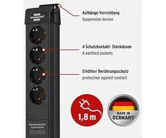 Listwa zasilająca Brennenstuhl Brennenstuhl Premium-Line ÜSS 4fach juodas *DE*