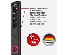 Listwa zasilająca Brennenstuhl Premium-Line przeciwprzepięciowa 5 gniazd 3 m juoda (1951150500)
