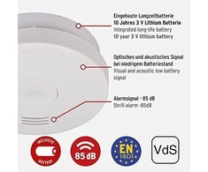 4x Brennenstuhl dūmų detektorius 10 metų VDS3131 patikrintas