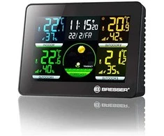 BRESSER Quadro NLX - Termometras / Higrometras su 3 lauko jutikliais