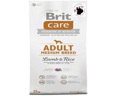 BRIT CARE Dog Adult Medium Breed su ėriena ir ryžiais 12kg