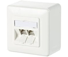 METZ CONNECT C6Amodul 2 port 180° modulis AP, grynai baltas