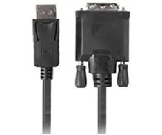LANBERG CA-DPDV-10CU-0018-BK kabelis DisplayPort M V1.2->DVI-D M 24+1 1.8m Juodas DUAL LINK