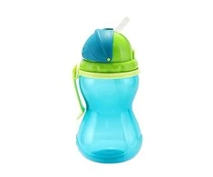 Canpolbabies Canpol Babies gertuvė su šiaudeliu 12 mėn+ 370 ml 56/113, mėlyna