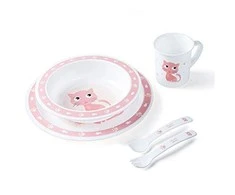 CANPOL BABIES plastikinių indų ir įrankių rinkinys CUTE ANIMALS, 4/401_pin