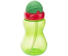 CANPOL BABIES gertuvė su šiaudeliu 12m+ 270ml 56/109 žalias