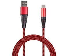 2GO USB kabelis USB-A – USB-C 1 m raudonas (795947)