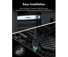 USB kabelis Graugear Graugear USB-E auf USB-C Erweiterungskabel, inkl PCI-Halterung