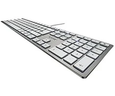 Klaviatūra Cherry KC 6000 SLIM / BE / Sidabrinis/Baltas