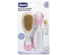 CHICCO šukos ir šepetys Rožinė 0m+