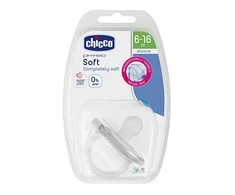 CHICCO Žindukas ortodontinis PHYSIO SOFT, 6-12M+, Iš silikono