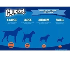 Chuckit - Kvėpavimo dešinės pusės kamuoliukas - Didelis - 7,5 cm - (CHUC31933)
