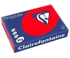 Clairefontaine Trophee Fotokopijavimo popierius A4 80g raudonas 500 lakštų