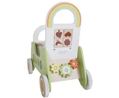 Medinis važiuojamasis žaislas–stumdukas 2in1 CLASSIC WORLD Montessori