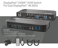 Club 3D Club3D tinklo jungiklis – jungiklis, DP/HDMI KVM jungiklis – dvigubas DP 4K 60Hz