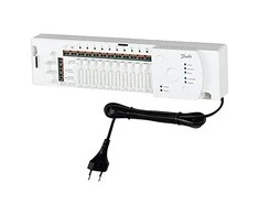 Belaidis grindų šildymo valdiklis DANFOSS CF-MC 230V, pavaros 24V, 10 zonų