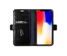 Dėklas DBRAMANTE1928 COPENHAGEN ODINĖ PINIGINĖ ATverčiamas dangtelis, skirtas Apple IPHONE X PLUS - Juodas