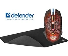 Defender su laidu žaidimų pelė SHOCK-110L juodos spalvos,6 buttons, 3200dpi, 52110