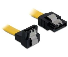 DELOCK Cable SATA 70cm geltonas pūkas/tiesus metalinis