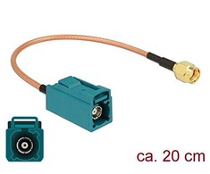 DELOCK Antennenkabel FAKRA Z-Bu > RP-SMA St RG-316 0.20m
