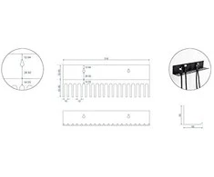 Delock kabelio laikiklis 318 x 65 mm, skirtas tvirtinti prie sienos juodas