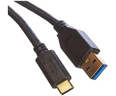 DELOCK Cable SuperSpeed USB 10 Gbps (USB 3.1, Gen 2) A tipo vyriškas > USB Type-C vyriškas 1 m juodas