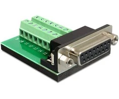 Delock Adapteris Sub-D 15 Pin Gameport Buchse > Terminalblock 16 Pin