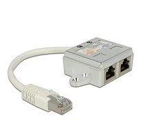 „Delock“ RJ45 prievado dvigubinimas 1 x RJ45 kištukas > 2 x RJ45 lizdai (2 x ISDN)