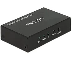 Delock HDMI UHD skirstytuvas 1 x HDMI įvestis > 2 x HDMI išvestis 4K