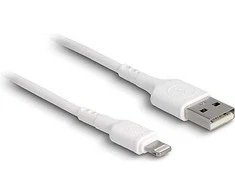 USB kabelis Delock USB-A - Žaibas 0,3 m Baltas (87866)