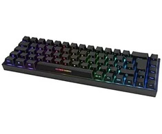 Bevielė 65% klaviatūra DELTACO GAMING DK440R priekiniai lazeriniai klavišai, RGB, Kailh Raudona, N klavišo apvertimas, JK išdėstymas, rožinė / RGB / GAM-100-UK