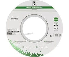UTP Cat6 Kabelis DELTACO, 100m, baltas / TP-45H