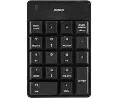 Klaviatūra DELTACO USB bevielė, skaičių, juoda / TB-144